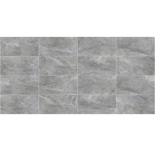 Carreaux gris avec aspect marbré, posés