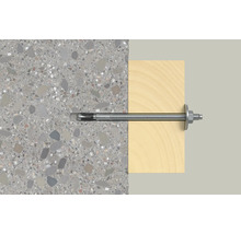 Montage direct avec tige filetée dans le béton et le bois