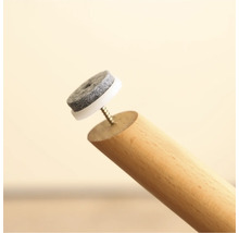 Möbelbein mit Filzgleiter und Schraube