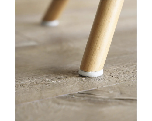 Stuhlbein mit Filzgleiter auf Holzboden