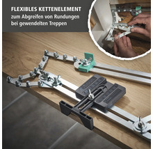 Wolfcraft flexibles Kettenelement zum Abgreifen von Rundungen bei gewendelten Treppen