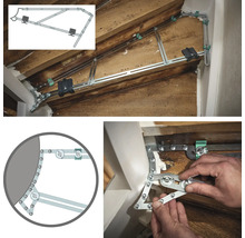 Treppengeländer-Montagesatz mit Montage an einer Holztreppe