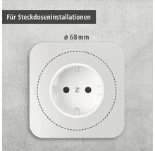 Prise de courant pour installations de prises de courant d'un diamètre de 68 millimètres.