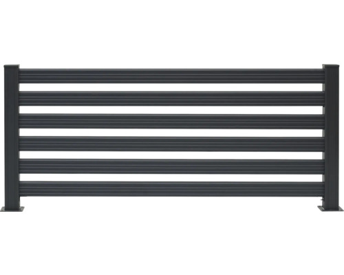 Élément de clôture avec barreaux horizontaux