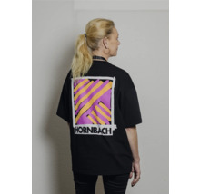 T-shirt noir avec logo Hornbach et motif coloré