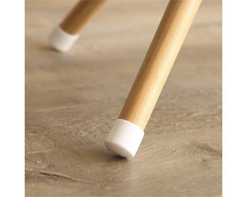 Stuhlbein aus Holz mit Bodenschoner