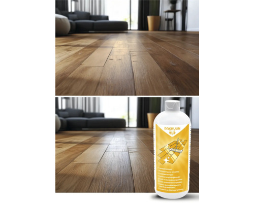 Szene mit Laminatboden und Laminatreiniger von Rakkuun
