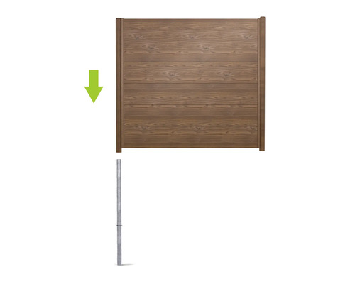 Panneau de clôture et poteau de clôture pour le jardin