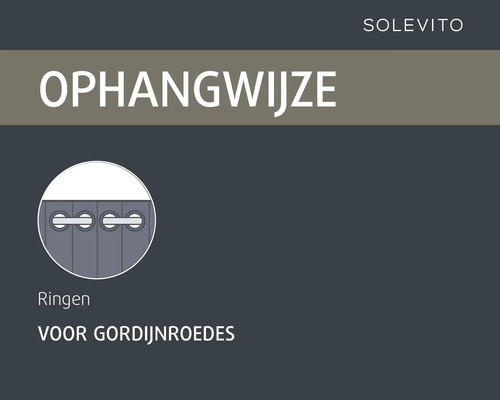 Solevito Aufhängung mit Ringen für Gardinenstangen