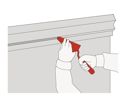 Auftragen von Dichtmasse mit einem Dichtstoffglätter