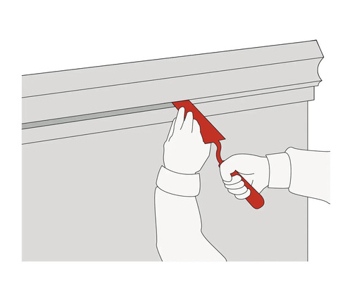 Application de mastic d'étanchéité avec une spatule à joint