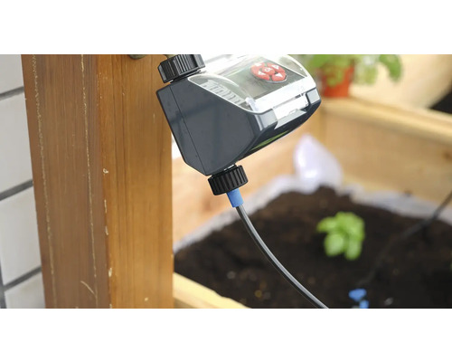 Ordinateur d'arrosage avec tuyau et raccord de robinet pour l'arrosage du jardin