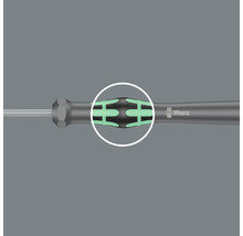 Vue détaillée du manche du tournevis avec le logo Wera