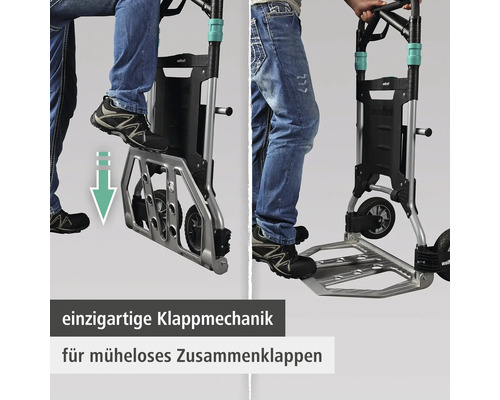 Wolfcraft Sackkarre mit Klappmechanik für einfaches Zusammenklappen