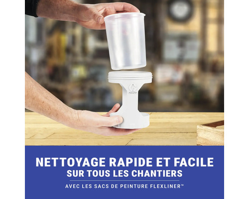 Logo Graco. Adaptateur de nettoyage pour gobelet de pulvérisation avec gobelet.