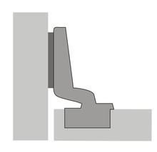 Illustration eines Möbelscharniers an einer Tür