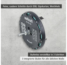 Wolfcraft Coupe-cercle AH 45-130 pour perceuses