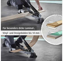 Coupe-laminé pour couper les sols stratifiés, en vinyle et design jusqu'à 14 millimètres d'épaisseur