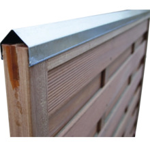 Détail de l'écran de confidentialité avec couvercle métallique