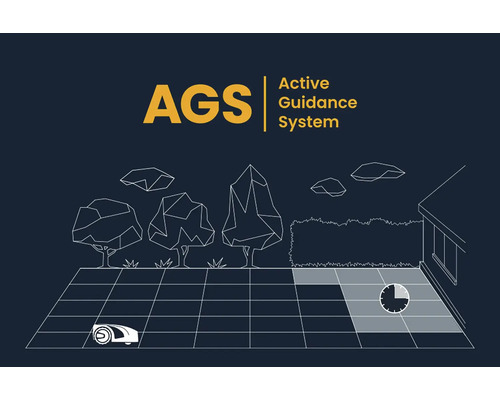 Illustration du système de guidage actif pour robots tondeuses