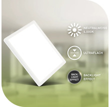 LED-Panel mit neutralweissem Licht, 4000 Kelvin, ultraflach und mit Hintergrundbeleuchtung