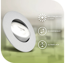 Spot encastrable avec lumière blanche neutre, pivotant et ultraplat