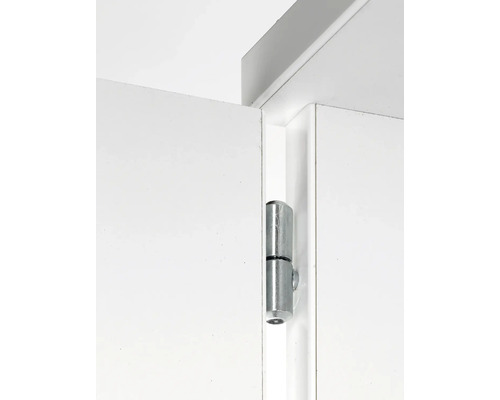 Porte avec charnière métallique