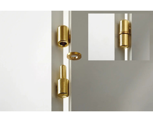 Paumelle de porte en laiton pour la fixation d'une porte