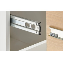 Paire de glissières de tiroir en métal dans un meuble