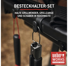 Set de supports à couverts pour ranger les accessoires de barbecue