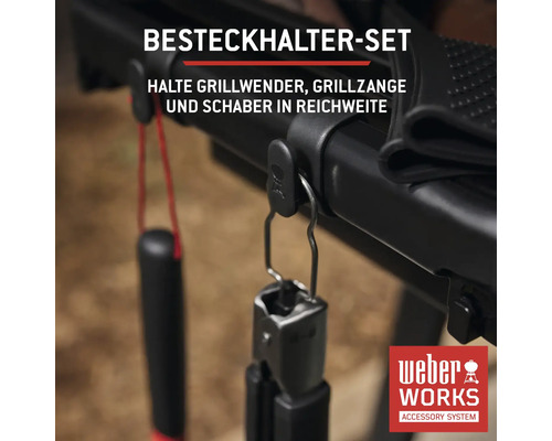 Set de supports à couverts pour ranger les accessoires de barbecue