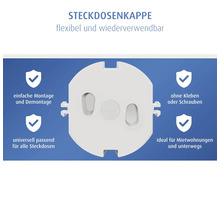 Cache-prise, flexible et réutilisable, pour la protection contre les chocs électriques