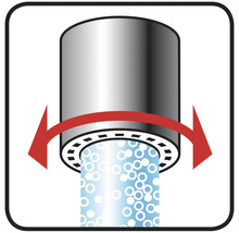Symbol für regulierbaren Wasserstrahl