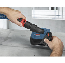 Capot d'aspiration Bosch GDE 125 EA-S pour meuleuse d'angle en utilisation.