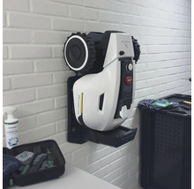 Robot tondeuse monté au mur avec station de charge