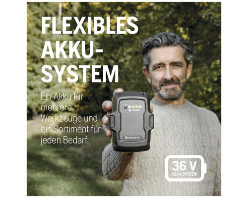 Batterie Husqvarna BLI30 dans un système de batterie flexible
