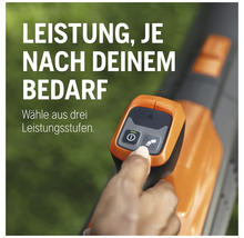 Sélection du niveau de puissance sur le ventilateur