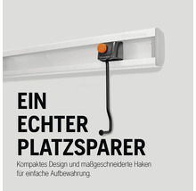 Rail mural Husqvarna avec crochets de rangement