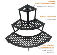 Dreistufige Eckpflanzentreppe aus pulverbeschichtetem Stahl für vielfältige Gestaltungsmöglichkeiten