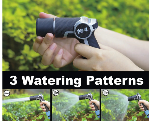 Pistolet d'arrosage pour tuyau d'arrosage avec trois modèles de pulvérisation