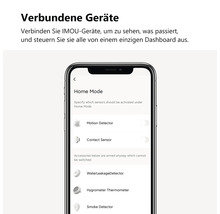Écran de smartphone avec application IMOU pour contrôler les appareils connectés
