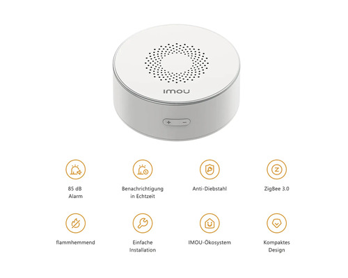 Capteur d'alarme Imou avec alarme 85 décibels, protection antivol et ZigBee 3.0