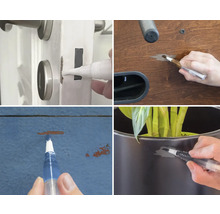 Application d'un stylo de retouche sur diverses surfaces pour réparer les dommages