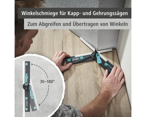 Rapporteur d'angle pour le transfert d'angle de Wolfcraft présenté en utilisation