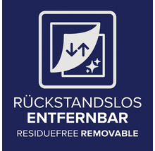 Rückstandslos entfernbar