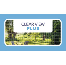 Insektenschutzgewebe Clear View Plus für hohe Transparenz und klare Sicht auf den Garten.