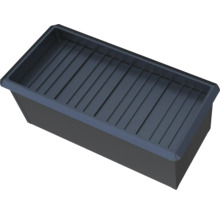 Insert rectangulaire en plastique pour jardinières en anthracite avec fond nervuré.