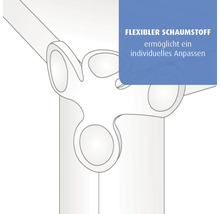 Flexibler Schaumstoff an einem Verbindungspunkt für individuelle Anpassung.