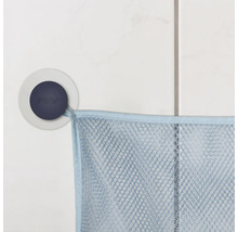 Logo reer sur ventouse pour filet de bain bleu pour jouets.