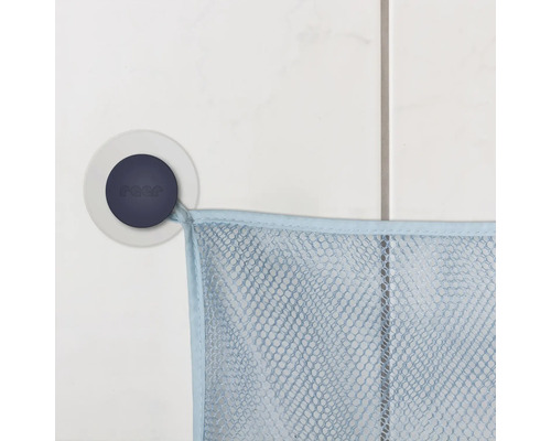 Logo reer sur ventouse pour filet de bain bleu pour jouets.